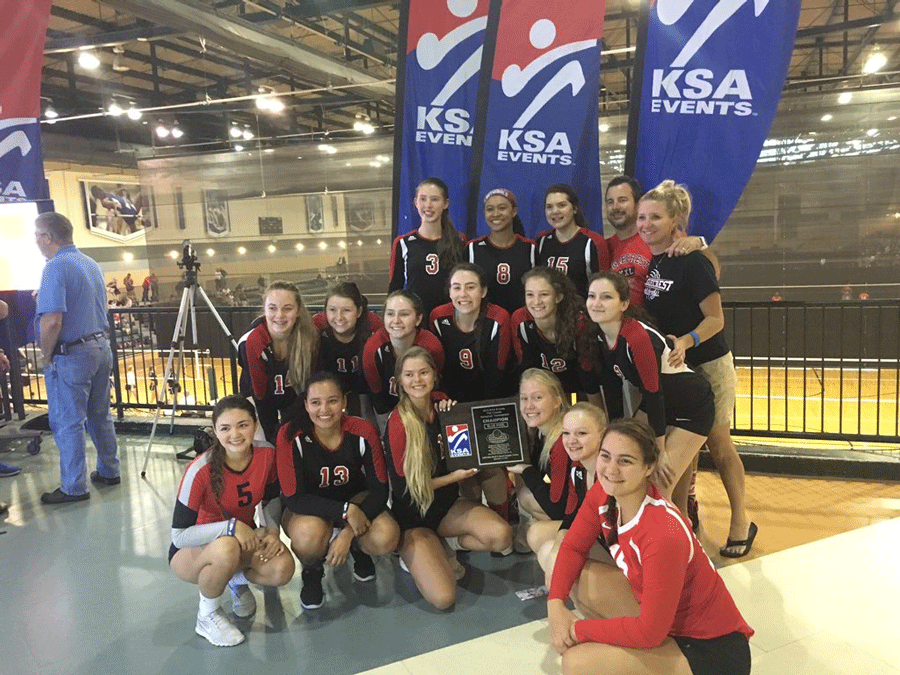 Volleyball awarded for being undefeated at tournament in Florida.
