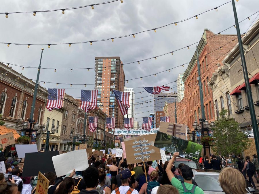 Protesters in Denver.