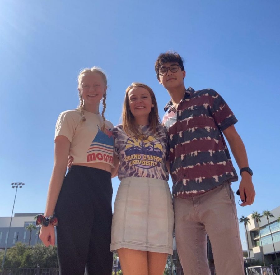 Holley (left) hanging out with friends in Arizona.