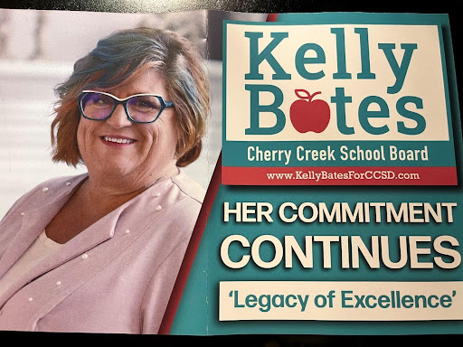 Flyer Campaign ad for Kelly Bates for the Cherry Creek School District Board.