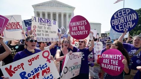 Image of a protest on the topic of abortion at the Supreme Court back in 2016. These protests on abortion have occurred on a common basis over the past 50 years. 