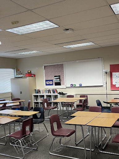 Classroom W321, the classroom that Mrs Branigan teaches in for most of her A days.