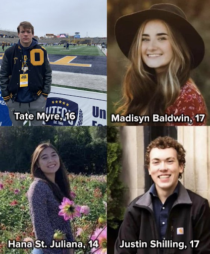Photos of the four students lost to the shooting.
