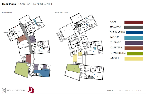 The current blueprints for the CCSD day treatment center, which will be available to students in the near future.