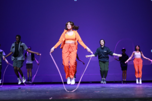 The complex jump roping routine from Legally Blonde with Issac Lutalo (left side).