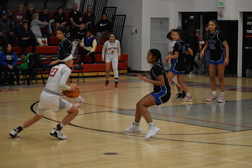 Returner Shyann Farbes driving to the basket in a game last season. 