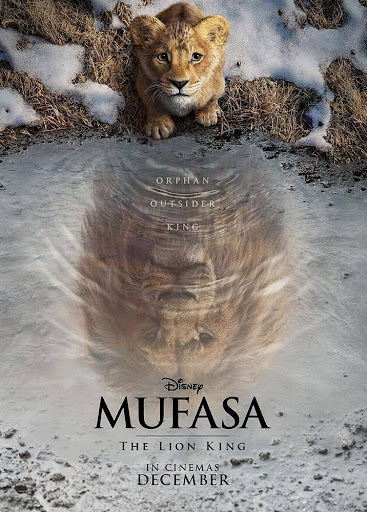 The official Movie Poster for Disney's Mufasa